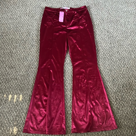 Southern Fried Chics silky flare pants - Picture 1 of 4